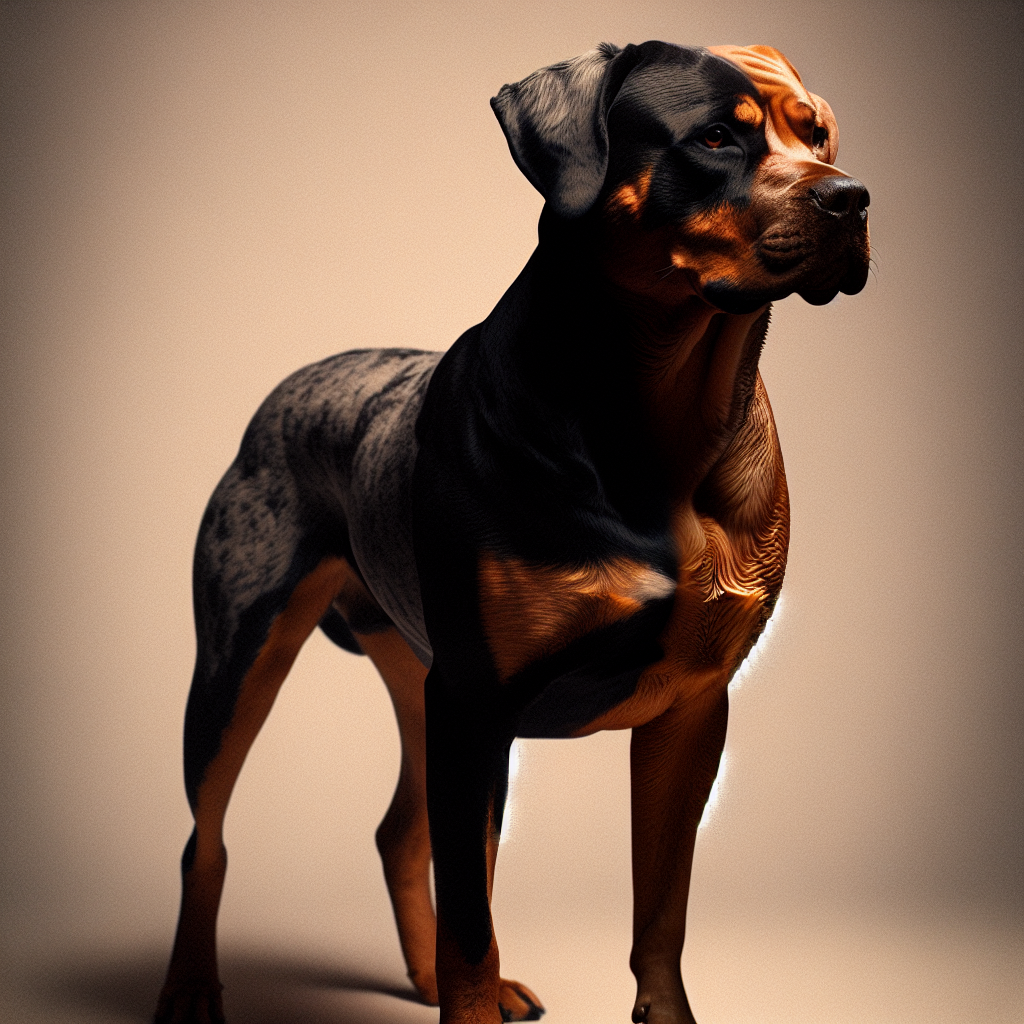 pitbull and rottweiler mix AI generated image