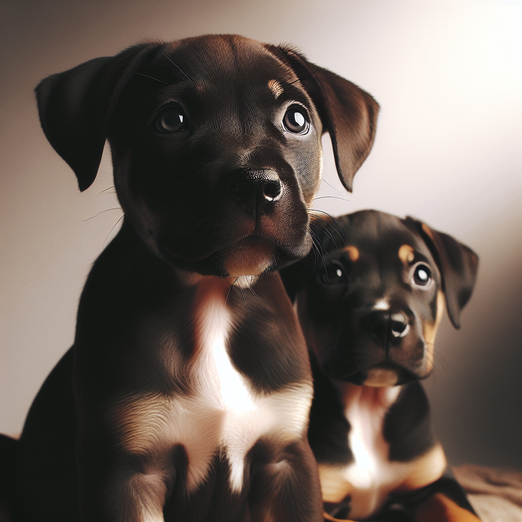 pitbull lab mix puppies AI generated image