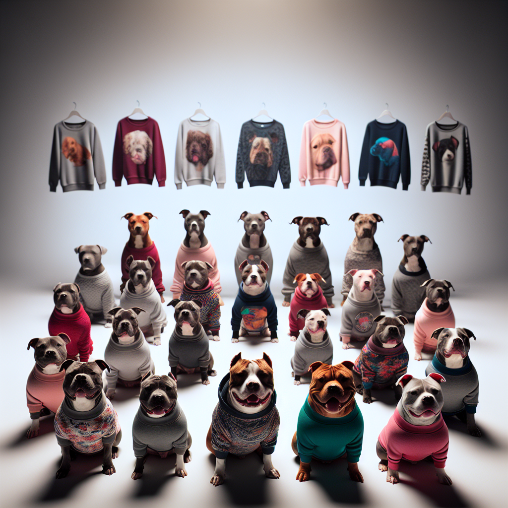 sweatshirts for pitbulls AI generated image